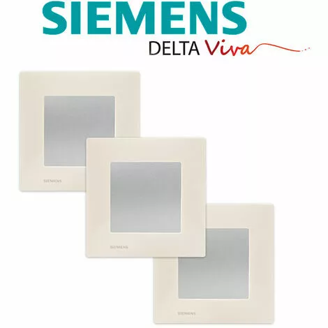 LOT De 3 Va-et-Vient Silver Delta Viva + Plaques Beige - SIEMENS - SIEMENS 2 LOT De 3 Va-et-Vient Silver Delta Viva + Plaques Beige - SIEMENS - SIEMENS – Image 2