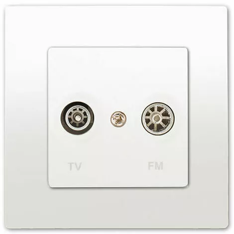 Prise TV /FM Blanc Delta Viva + Plaque Blanc - SIEMENS - SIEMENS 1 Prise TV /FM Blanc Delta Viva + Plaque Blanc - SIEMENS - SIEMENS