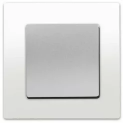 Poussoir Silver Delta Viva + Plaque Blanc - SIEMENS - SIEMENS