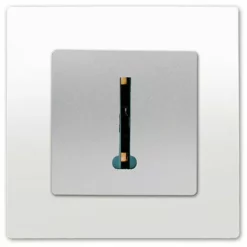 Prise Téléphone Silver Delta Viva + Plaque Blanc - SIEMENS - SIEMENS