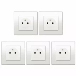 LOT 5 Prise 2P+T Blanc Delta Viva + Plaque Blanc - SIEMENS - SIEMENS