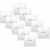 LOT De 10 Prises 2P+T Blanc Delta Viva + Plaques Blanc - SIEMENS - SIEMENS