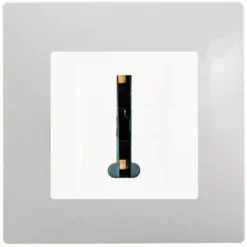 Prise Téléphone Blanc Delta Viva + Plaque Gris - SIEMENS - SIEMENS