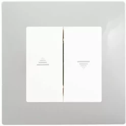 Interrupteur Volet Roulant Blanc Delta Viva + Plaque Gris - SIEMENS - SIEMENS