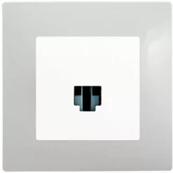Prise RJ45 Blanc Delta Viva + Plaque Gris - SIEMENS - SIEMENS