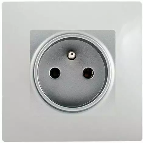 Prise 2P+T Silver Delta Viva + Plaque Gris - SIEMENS - SIEMENS 1 Prise 2P+T Silver Delta Viva + Plaque Gris - SIEMENS - SIEMENS