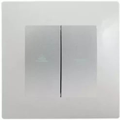 Interrupteur Volet Roulant Silver Delta Viva + Plaque Gris - SIEMENS - SIEMENS