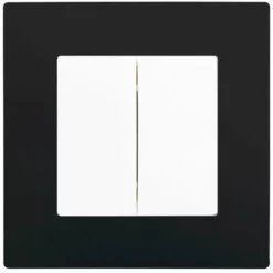 Double Va-et-Vient Blanc Delta Viva + Plaque Noir - SIEMENS - SIEMENS