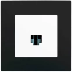 Prise RJ45 Blanc Delta Viva + Plaque Noir - SIEMENS - SIEMENS