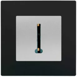 Prise Téléphone Silver Delta Viva + Plaque Noir - SIEMENS - SIEMENS