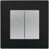 Interrupteur Volet Roulant Silver Delta Viva + Plaque Noir - SIEMENS - SIEMENS