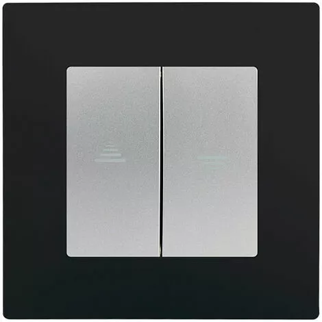 Interrupteur Volet Roulant Silver Delta Viva + Plaque Noir - SIEMENS - SIEMENS 1 Interrupteur Volet Roulant Silver Delta Viva + Plaque Noir - SIEMENS - SIEMENS