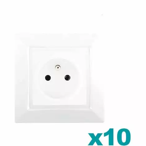 Lot De 10 Prises 2P+T Blanc DELTA ONE - SIEMENS - SIEMENS 2 Lot De 10 Prises 2P+T Blanc DELTA ONE - SIEMENS - SIEMENS – Image 2