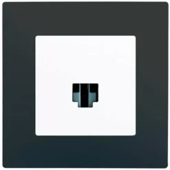 Prise RJ45 Blanc Delta Viva + Plaque Anthracite - SIEMENS - SIEMENS