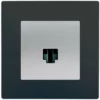 Prise RJ45 Silver Delta Viva + Plaque Anthracite - SIEMENS - SIEMENS