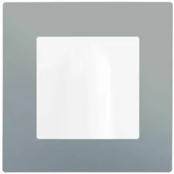 Prise TV FM SAT Blanc Delta Viva + Plaque Silver - SIEMENS - SIEMENS