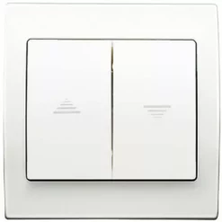 Interrupteur Volet Roulant Blanc Delta Iris + Plaque Basic Blanc - SIEMENS - SIEMENS