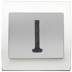 Prise Téléphone Silver Delta Iris + Plaque Basic Blanc - SIEMENS - SIEMENS