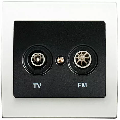 Prise TV/FM Anthracite Delta Iris + Plaque Basic Blanc - SIEMENS - SIEMENS 1 Prise TV/FM Anthracite Delta Iris + Plaque Basic Blanc - SIEMENS - SIEMENS