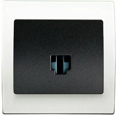 Prise Informatique RJ45 Anthracite Delta Iris + Plaque Basic Blanc - SIEMENS - SIEMENS 1 Prise Informatique RJ45 Anthracite Delta Iris + Plaque Basic Blanc - SIEMENS - SIEMENS