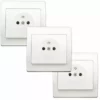 LOT 3 Prise 2P+T Blanc Delta Iris + Plaque Basic Blanc - SIEMENS - SIEMENS