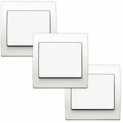 LOT 3 Va Et Vient Blanc Delta Iris + Plaque Basic Blanc - SIEMENS - SIEMENS