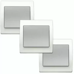 LOT 3 Va Et Vient Silver Delta Iris + Plaque Basic Blanc - SIEMENS - SIEMENS