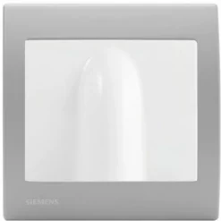 Sortie De Cable Blanc Delta Iris + Plaque Basic Silver - SIEMENS - SIEMENS