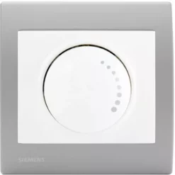 Va Et Vient Variateur 500W Blanc Delta Iris + Plaque Basic Silver - SIEMENS - SIEMENS