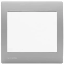 Va-et-Vient Blanc Delta Iris + Plaque Basic Silver - SIEMENS - SIEMENS