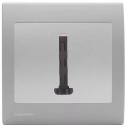 Prise Téléphone Silver Delta Iris + Plaque Basic Silver - SIEMENS - SIEMENS