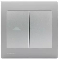 Interrupteur Volet Roulant Silver Delta Iris + Plaque Basic Silver - SIEMENS - SIEMENS