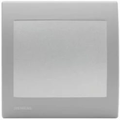 Poussoir Silver Delta Iris + Plaque Basic Silver - SIEMENS - SIEMENS