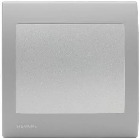 Poussoir Silver Delta Iris + Plaque Basic Silver - SIEMENS - SIEMENS 1 Poussoir Silver Delta Iris + Plaque Basic Silver - SIEMENS - SIEMENS