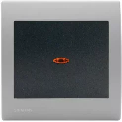 Va-et-Vient Lumineux Anthracite Delta Iris + Plaque Basic Silver - SIEMENS - SIEMENS