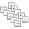 Lot De 10 Prise 2P+T Blanc Delta Iris + Plaque Basic Silver - SIEMENS - SIEMENS