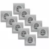 Lot De 10 Prises 2P+T Silver Delta Iris + Plaques Basic Silver - SIEMENS - SIEMENS