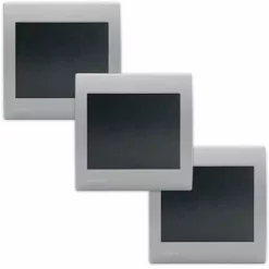 Lot De 3 Va Et Vient Anthracite Delta Iris + Plaque Basic Silver - SIEMENS - SIEMENS