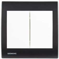 Double Poussoir Blanc Delta Iris + Plaque Basic Anthracite - SIEMENS - SIEMENS