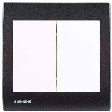 Va Et Vient + Poussoir Blanc Delta Iris + Plaque Basic Anthracite - SIEMENS - SIEMENS 1 Va Et Vient + Poussoir Blanc Delta Iris + Plaque Basic Anthracite - SIEMENS - SIEMENS