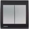 Double Poussoir Silver Delta Iris + Plaque Basic Anthracite - SIEMENS - SIEMENS