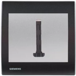 Prise Téléphone Silver Delta Iris + Plaque Basic Anthracite - SIEMENS - SIEMENS