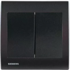 Double Poussoir Anthracite Delta Iris + Plaque Basic Anthracite - SIEMENS - SIEMENS