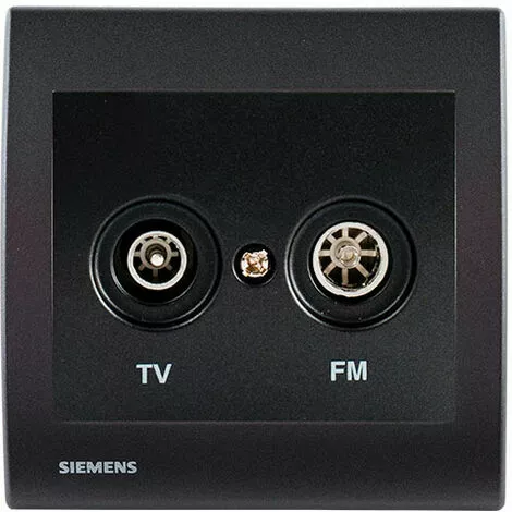 Prise TV/FM Anthracite Delta Iris + Plaque Basic Anthracite - SIEMENS - SIEMENS 1 Prise TV/FM Anthracite Delta Iris + Plaque Basic Anthracite - SIEMENS - SIEMENS