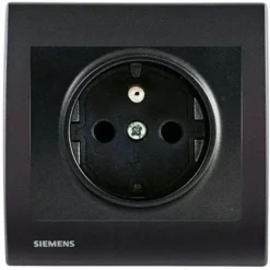 Prise 2P+T Anthracite Delta Iris + Plaque Basic Anthracite - SIEMENS - SIEMENS