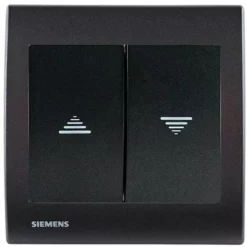 Interrupteur Volet Roulant Anthracite Delta Iris + Plaque Basic Anthracite - SIEMENS - SIEMENS