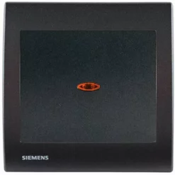 Va Et Vient Lumineux Anthracite Delta Iris + Plaque Basic Anthracite - SIEMENS - SIEMENS