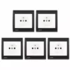 Lot De 5 Prise 2P+T Blanc Delta Iris + Plaque Anthracite - SIEMENS - SIEMENS
