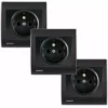 Lot De 3 Prises 2P+T Anthracite Delta Iris + Plaques Anthracite - SIEMENS - SIEMENS
