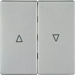 SIEMENS Interrupteur A Bascule 2 Boutons Avec Symboles Auf/Ab, Aluminium Metallique 55x55 Mm, Type De ProtectionIP20/1pc